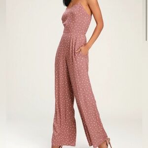 Lulus Pink Wide Leg Jumpsuit